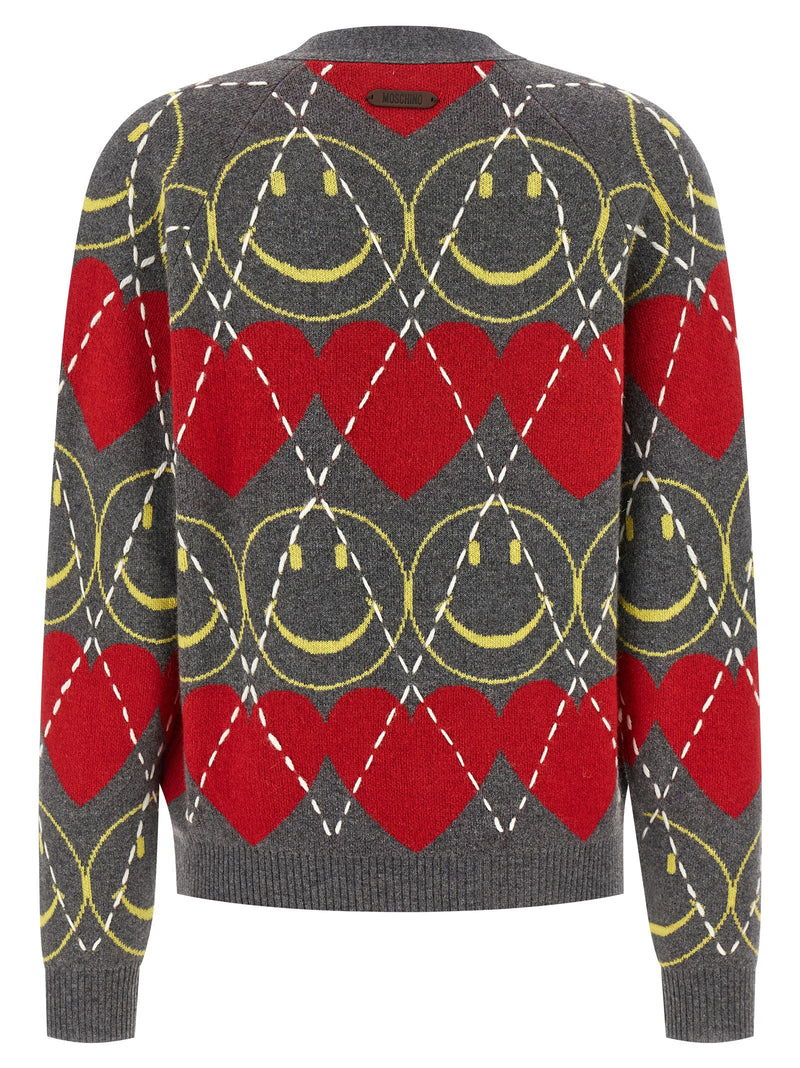 Moschino Multicolor Wool Cardigan