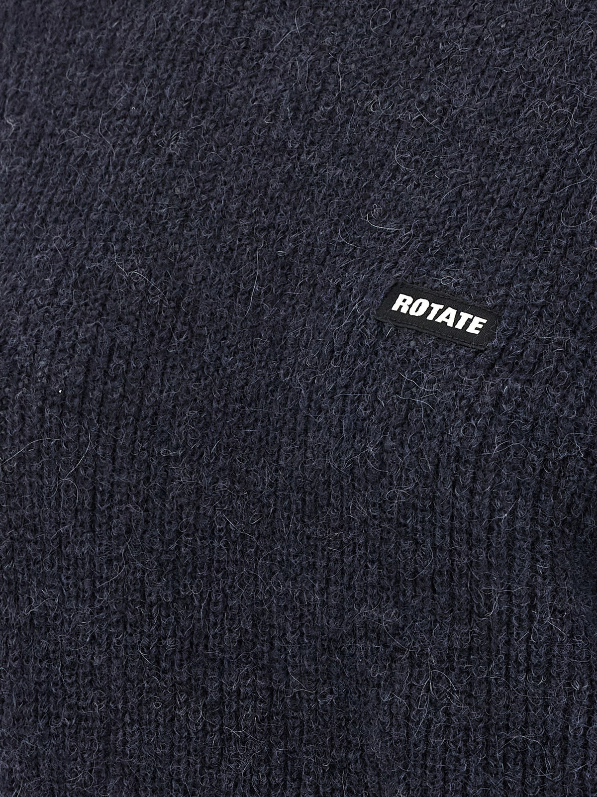 ROTATE BIRGER CHRISTENSEN Blue Knit Puff Cropped Cardigan