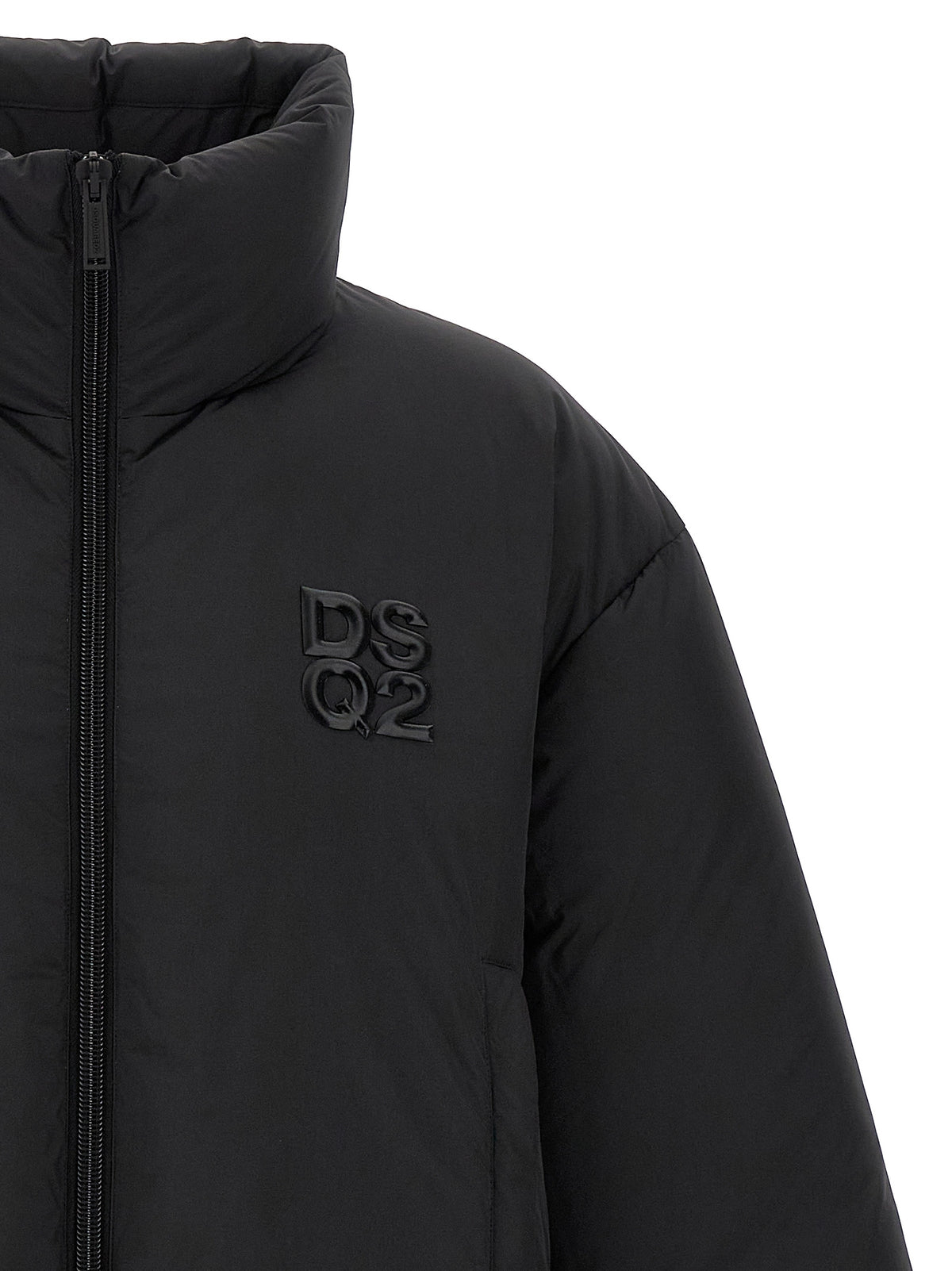 Dsquared² Black Polyester Full-Length Jacket