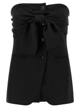 Max Mara Black Virgin Wool Tank Tops