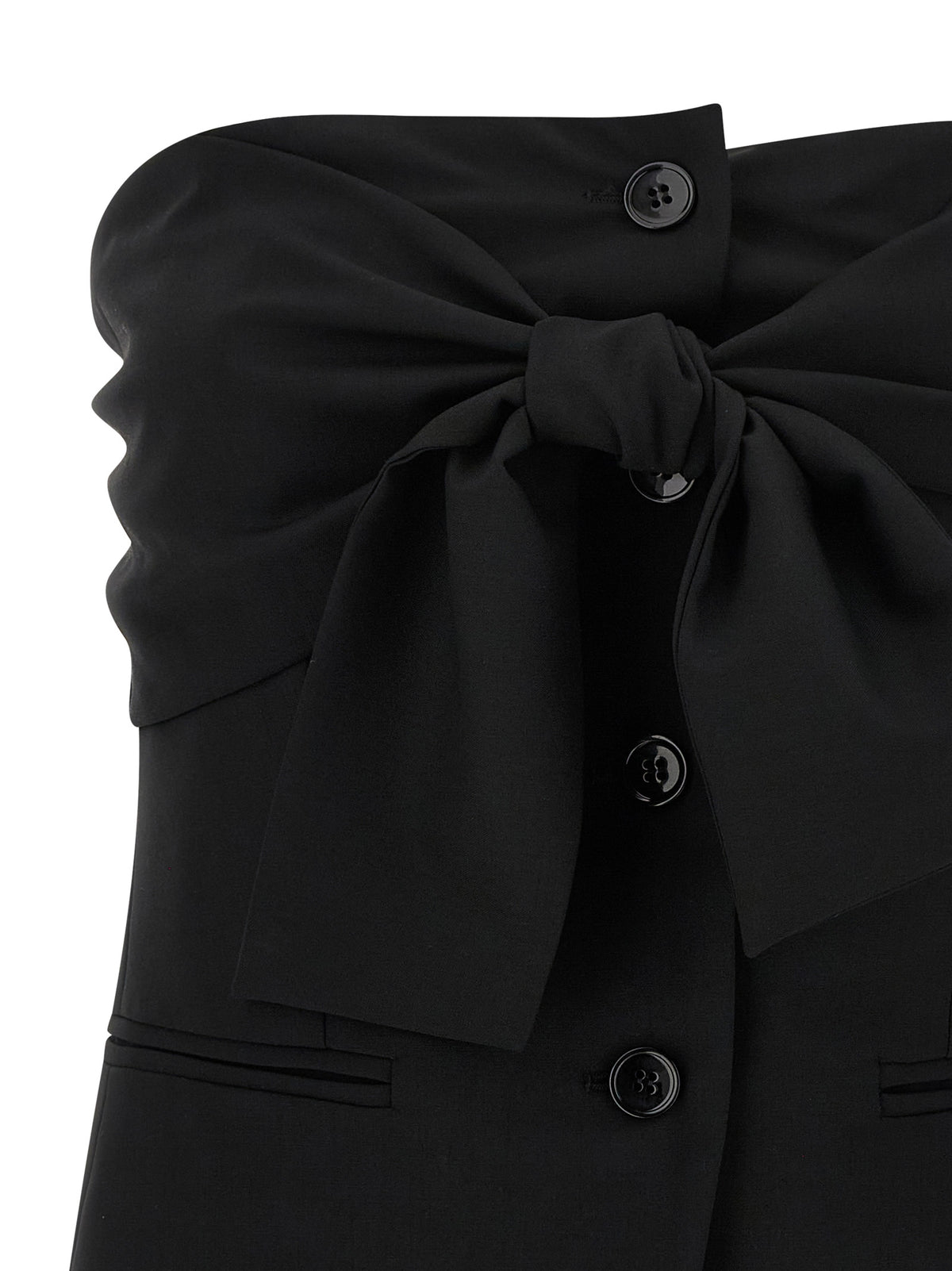 Max Mara Black Virgin Wool Tank Tops