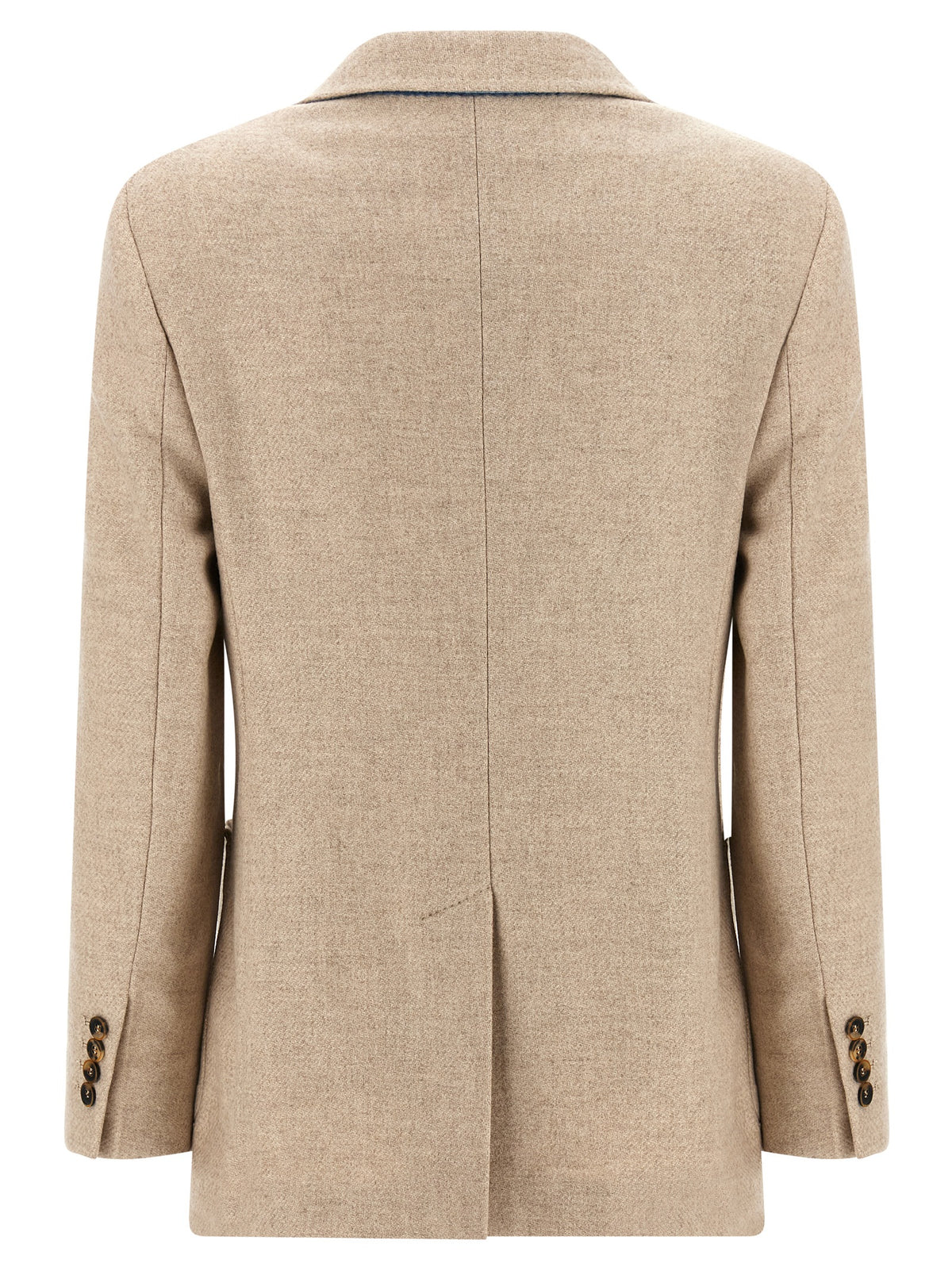 Max Mara Beige Alpaca Leather Blazer