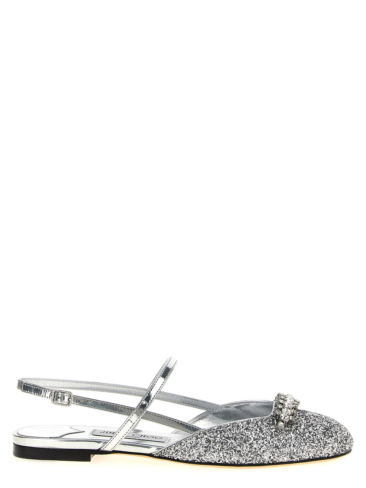 Ballerines Jimmy Choo en Tencel argenté