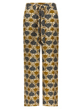 Max Mara Multicolor Silk Casual Pants