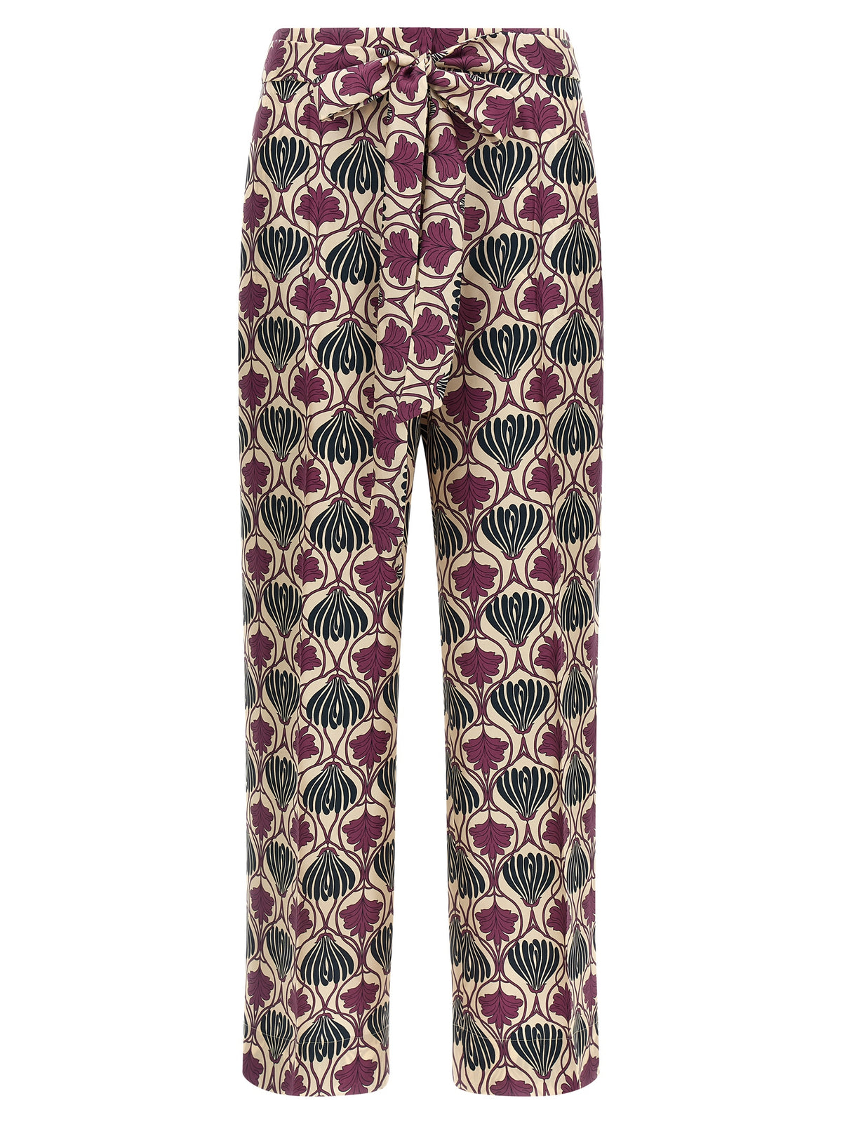 Pantalon décontracté Max Mara en soie violette