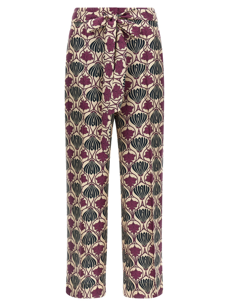 Max Mara Purple Silk Casual Pants