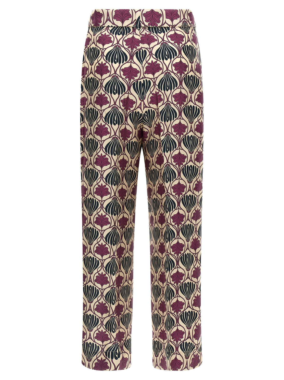 Pantalon décontracté Max Mara en soie violette