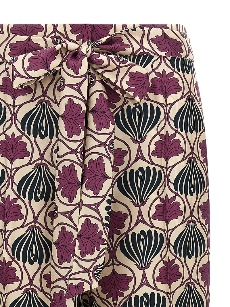 Max Mara Purple Silk Casual Pants