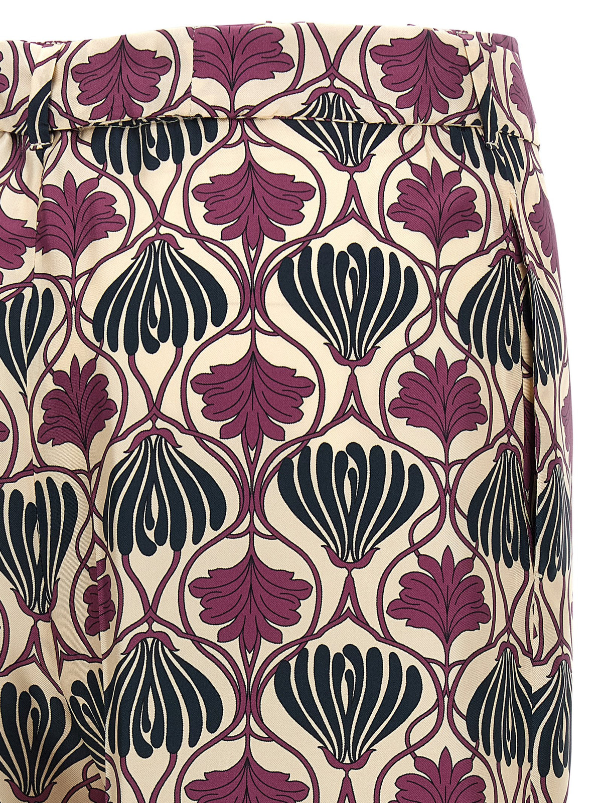 Pantalon décontracté Max Mara en soie violette