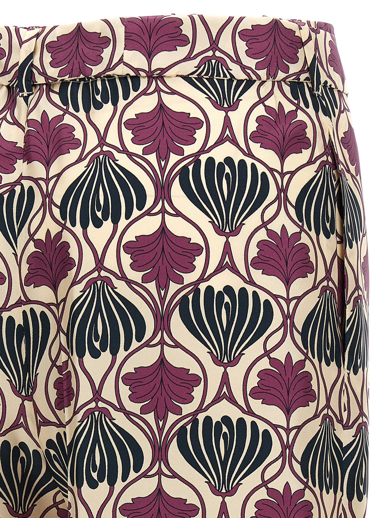 Max Mara Purple Silk Casual Pants