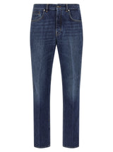 Givenchy Blue Cotton Straight-Leg Jeans for Men