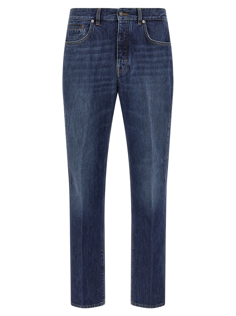Givenchy Blue Cotton Straight-Leg Jeans for Men