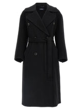 'S Max Mara Black Virgin Wool Coat