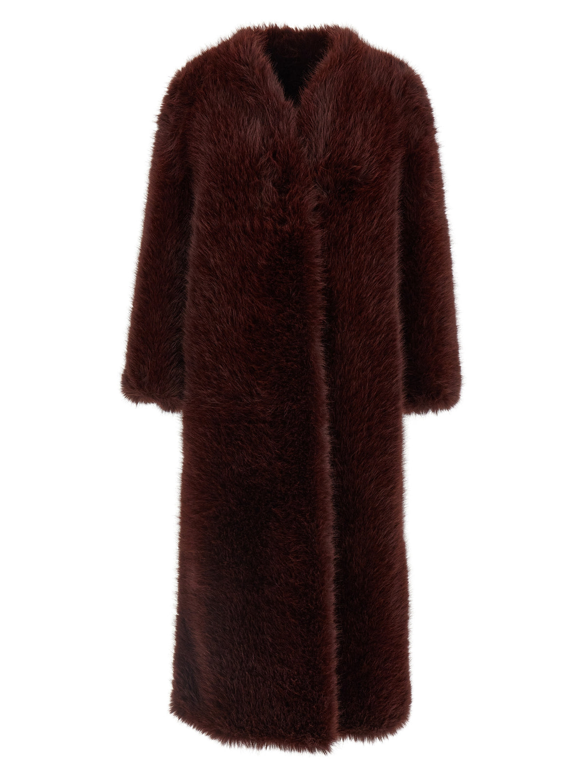 B&B COUTURE Bordeaux Polyester Coat