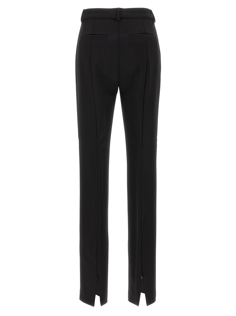 Sportmax Fetta Black Viscose Casual Pants for Women