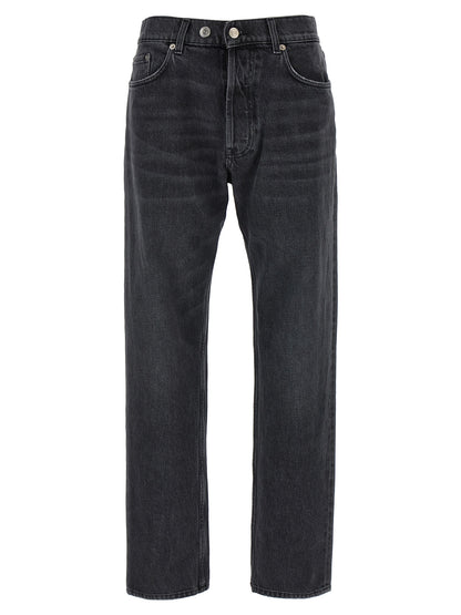 Department 5 Black Cotton Straight-Leg Jeans