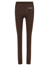 Jil Sander Bordeaux Polyester Leggings