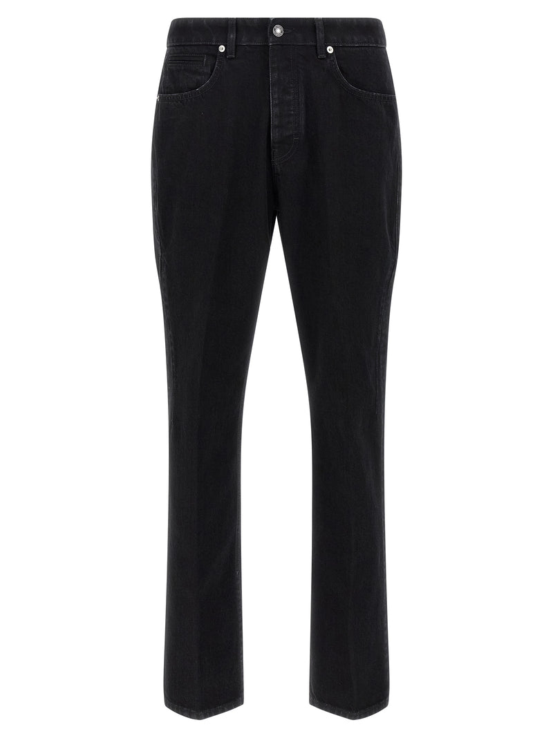Givenchy Black Cotton Straight-Leg Jeans for Men