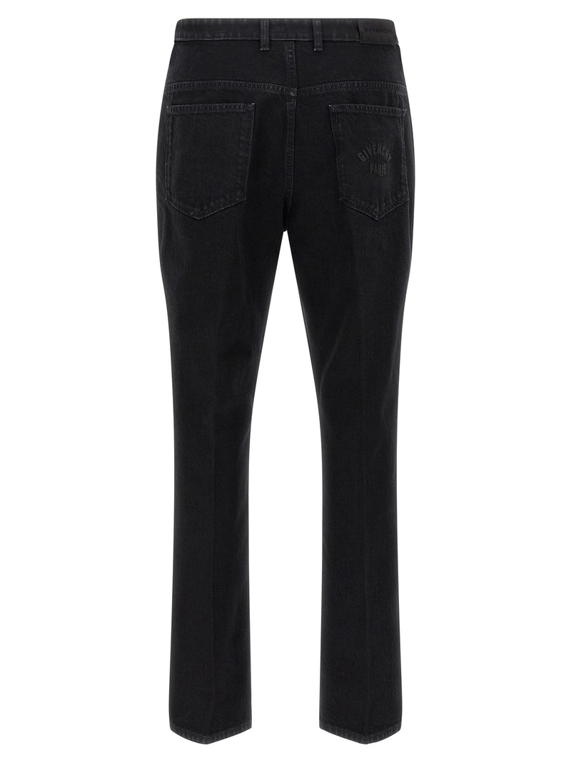 Givenchy Black Cotton Straight-Leg Jeans for Men