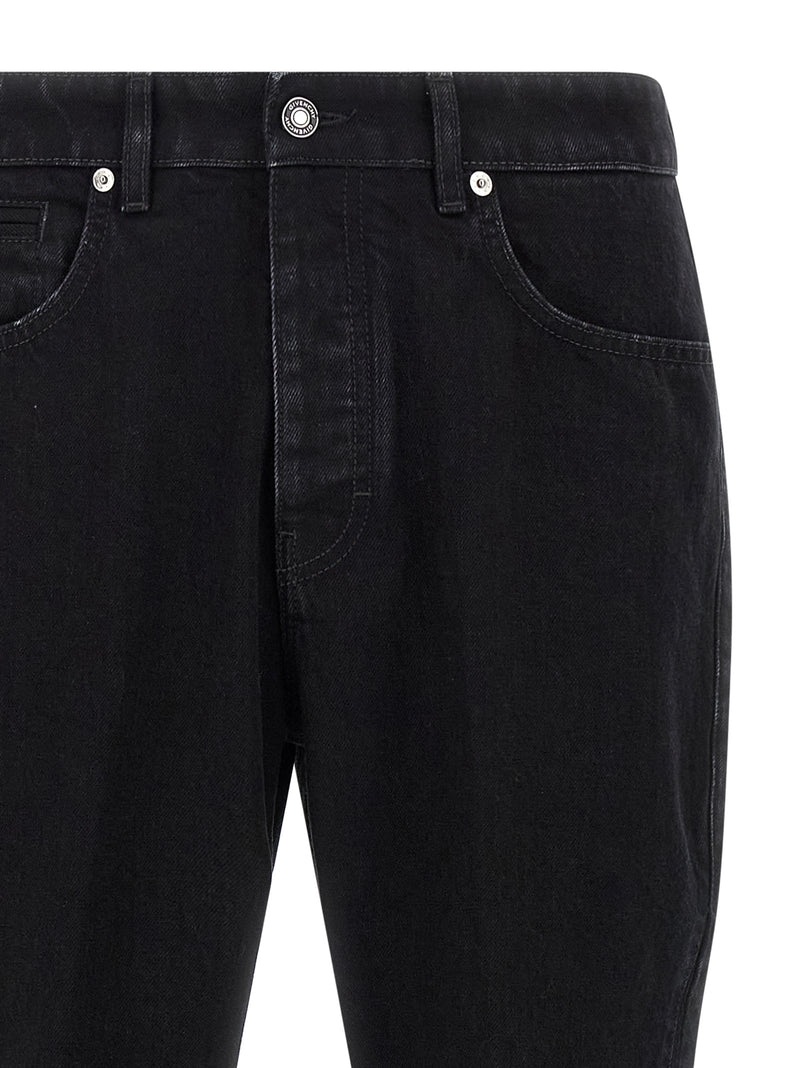 Givenchy Black Cotton Straight-Leg Jeans for Men