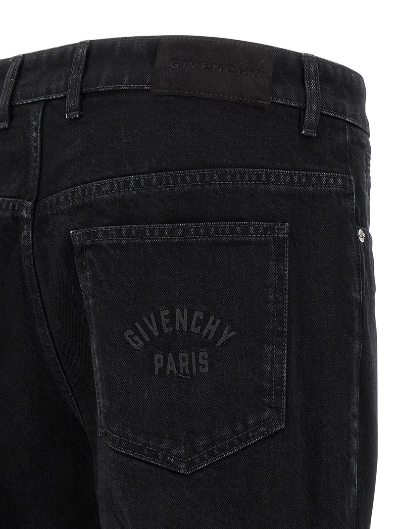 Givenchy Black Cotton Straight-Leg Jeans for Men