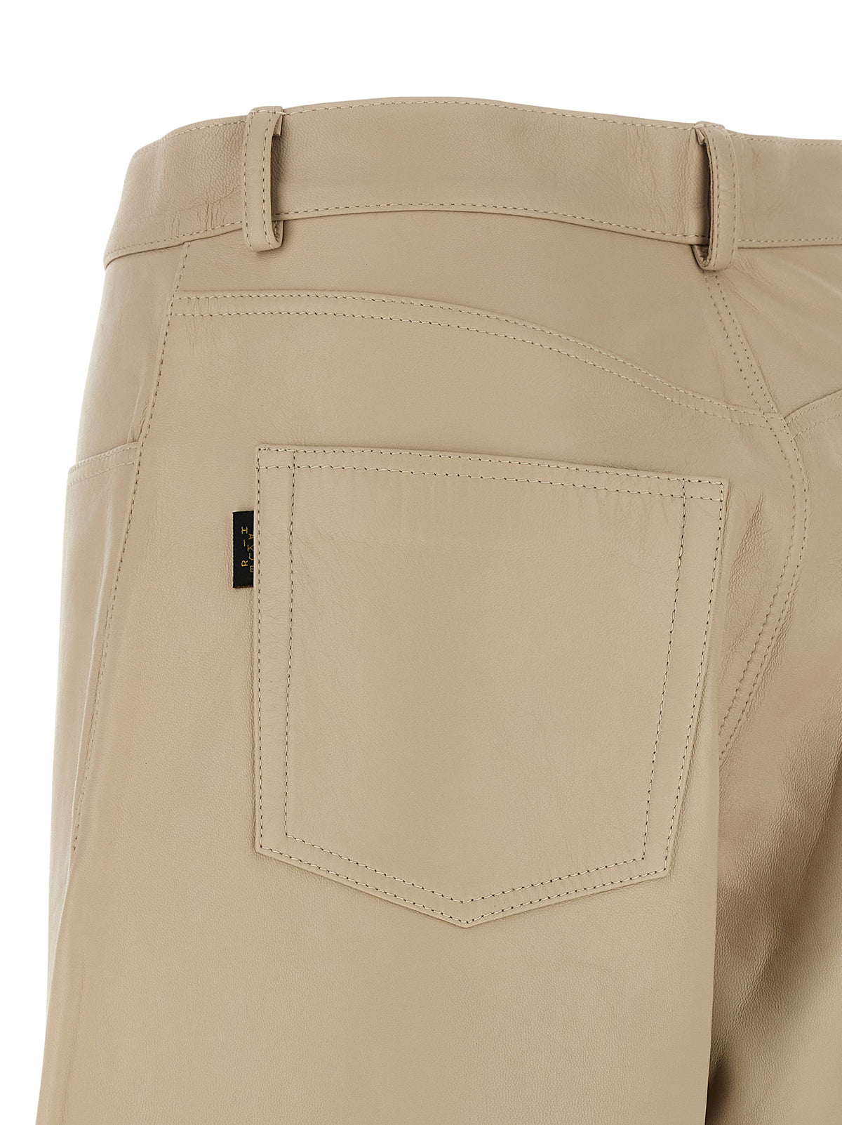Haikure Beige Leather Pants