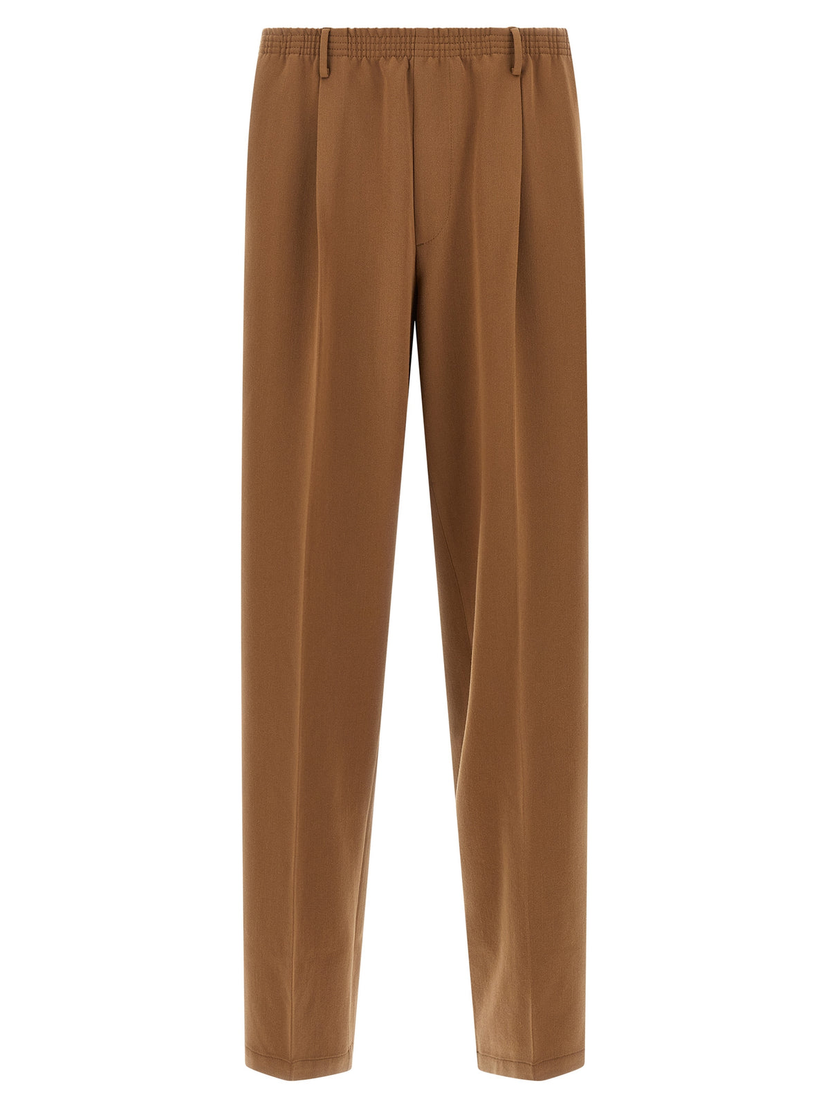 CELLAR DOOR Ezio Brown Polyester Casual Pants for Men