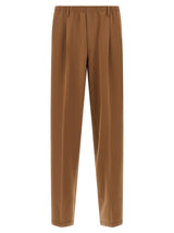 CELLAR DOOR Ezio Brown Polyester Casual Pants for Men