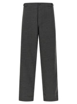 CELLAR DOOR Gray Polyester Casual Pants