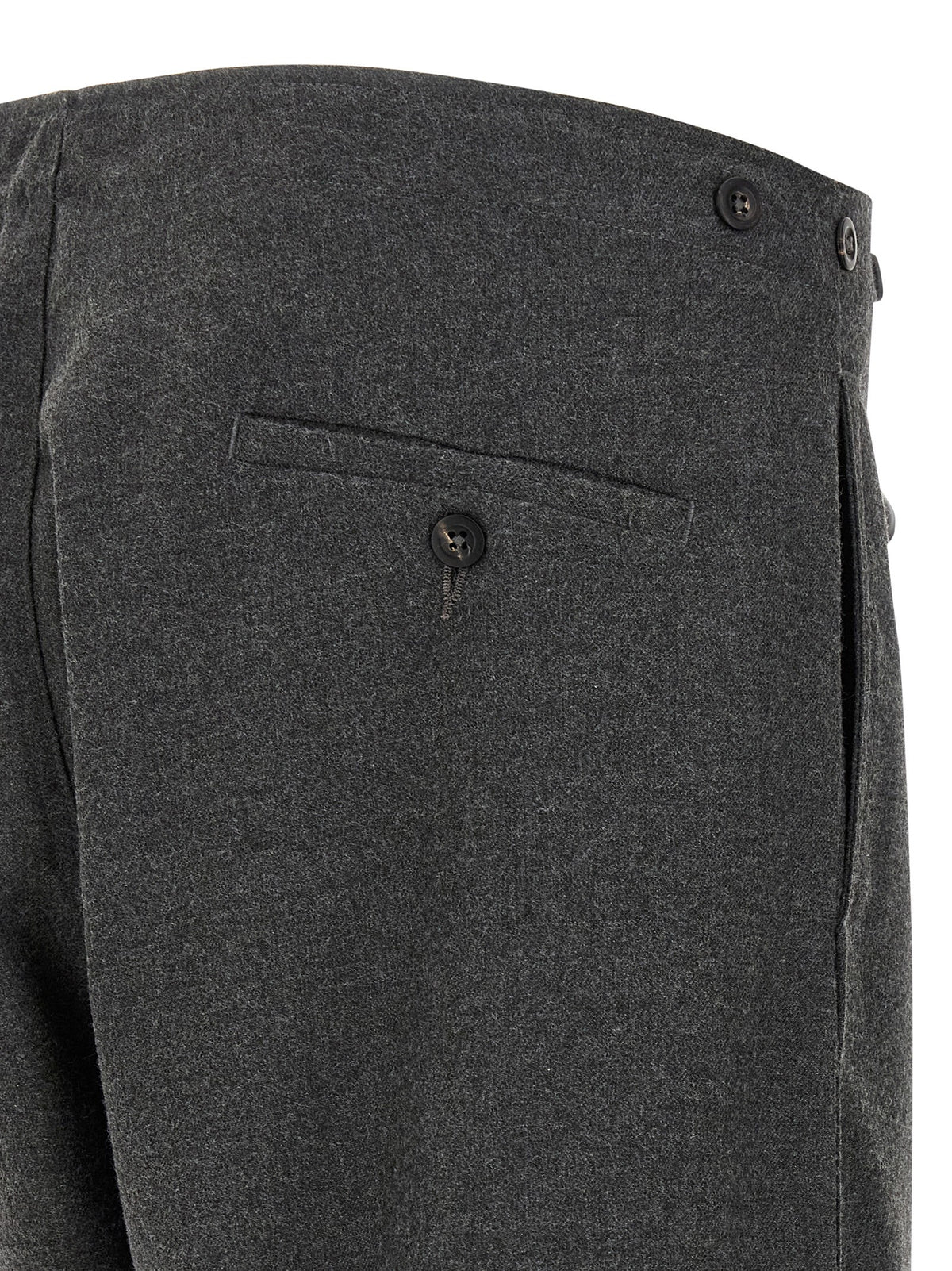 CELLAR DOOR Gray Polyester Casual Pants