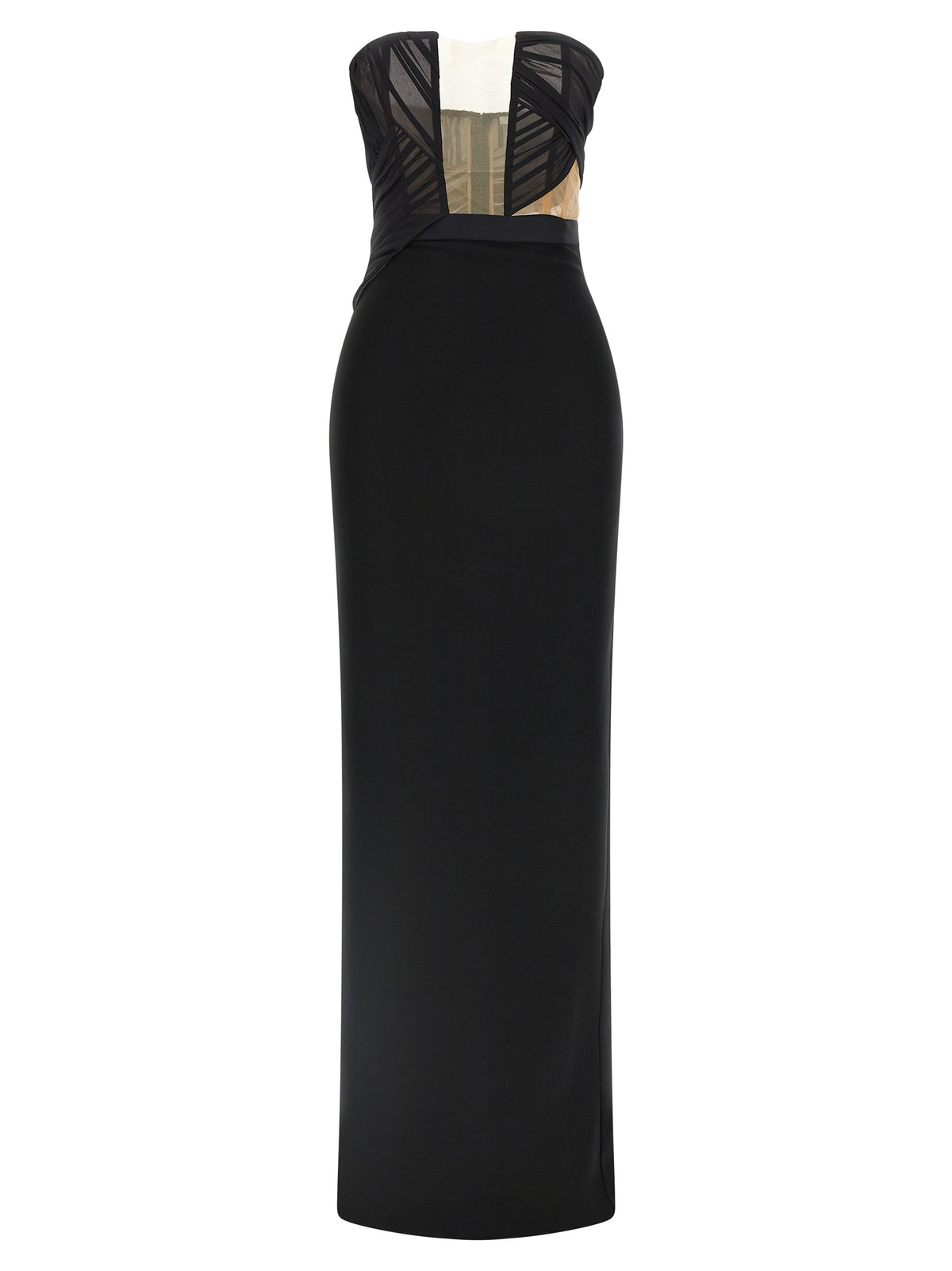 Nensi Dojaka Robe longue en viscose noire