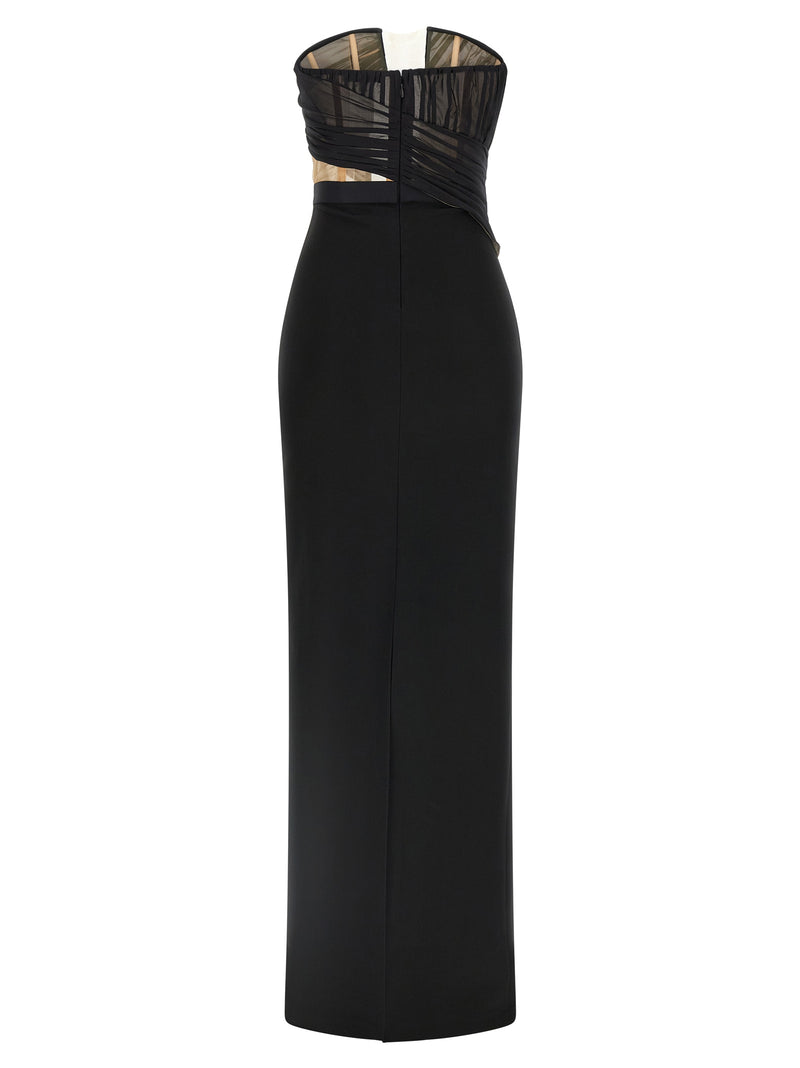 Nensi Dojaka Black Viscose Long Dress