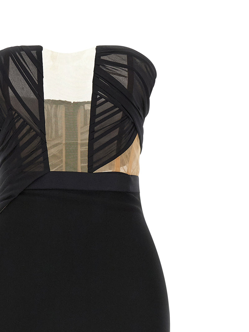 Nensi Dojaka Black Viscose Long Dress