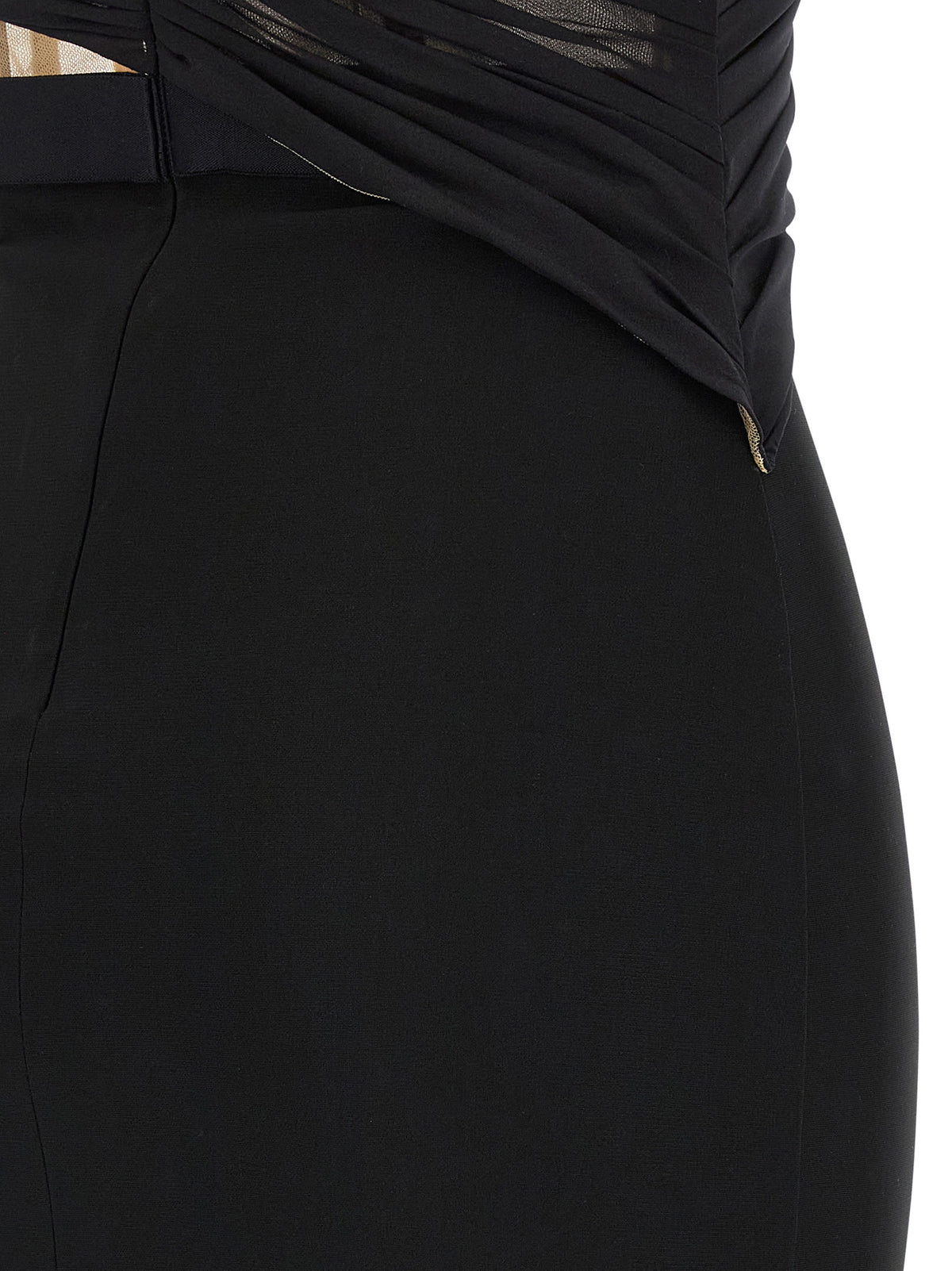 Nensi Dojaka Robe longue en viscose noire