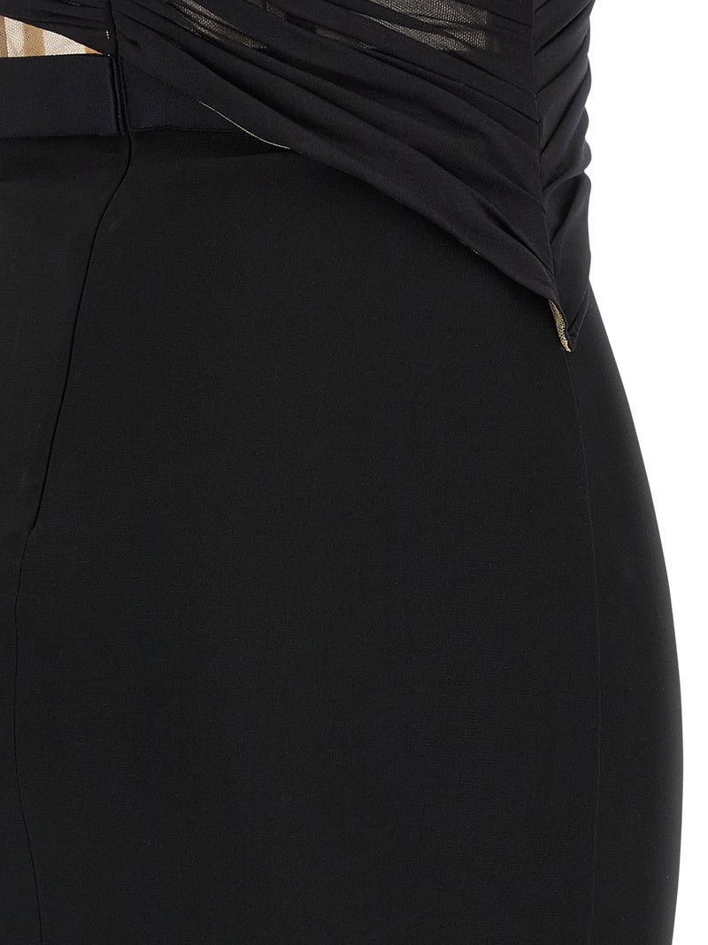 Nensi Dojaka Black Viscose Long Dress