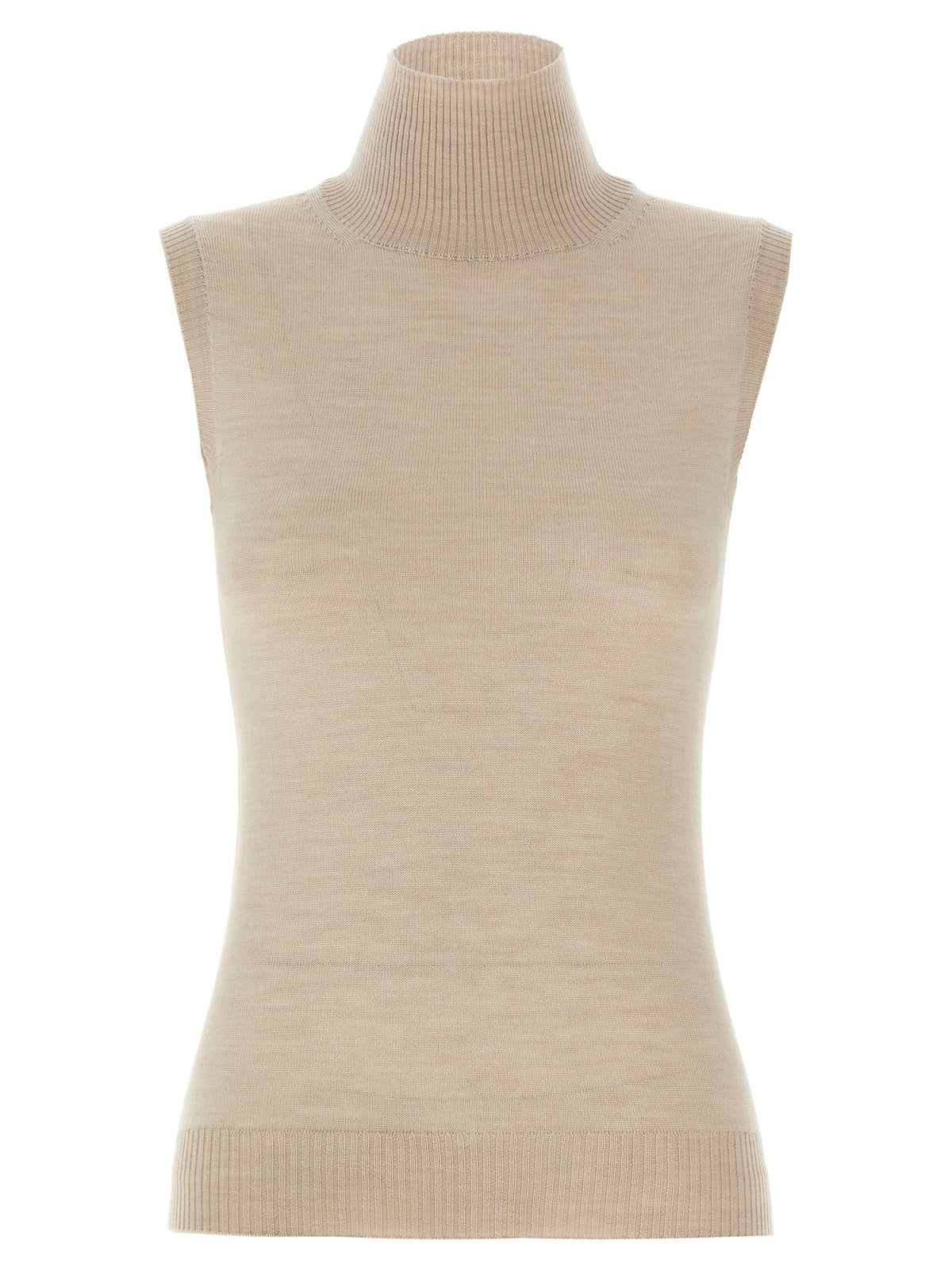 Sportmax Beige Virgin Wool Cardigan