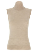 Sportmax Beige Virgin Wool Cardigan