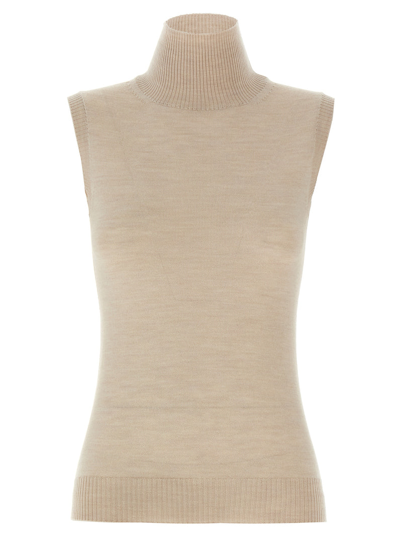 Sportmax Beige Virgin Wool Cardigan