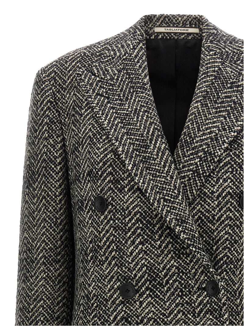 Tagliatore Multicolor Wool Coat