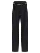 Nensi Dojaka Black Virgin Wool Casual Pants