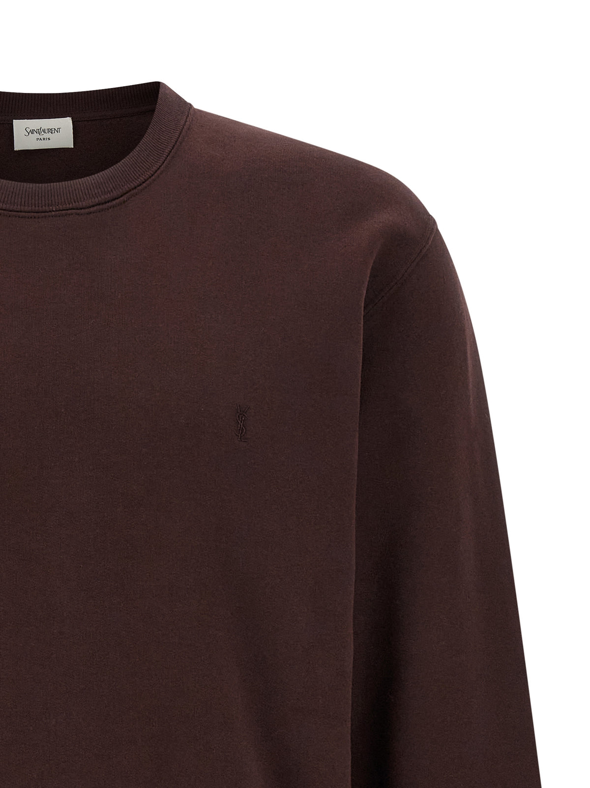 Sweat-shirt Saint Laurent en coton bordeaux