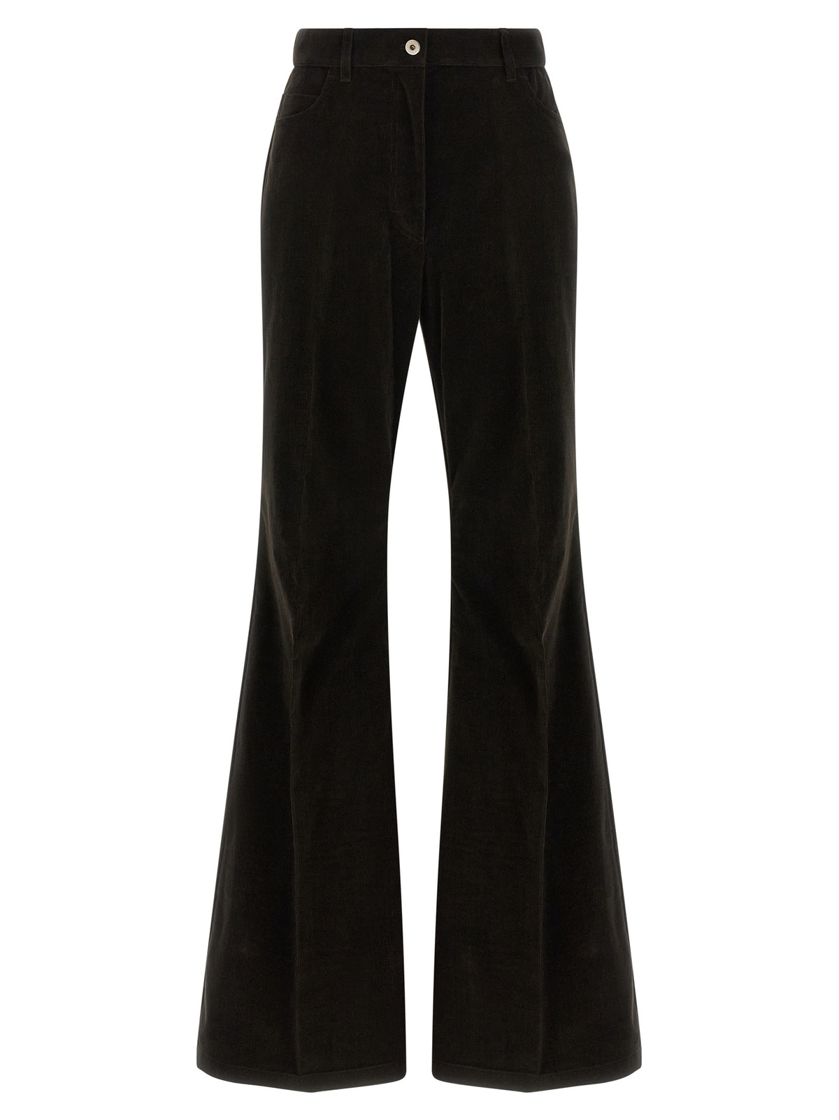 Ferragamo Brown Cotton Flared Pants