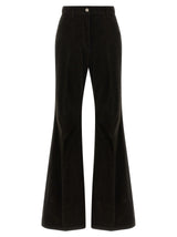 Ferragamo Brown Cotton Flared Pants