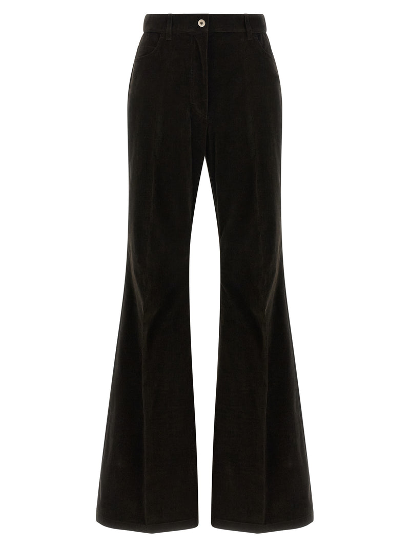Ferragamo Brown Cotton Flared Pants for Women