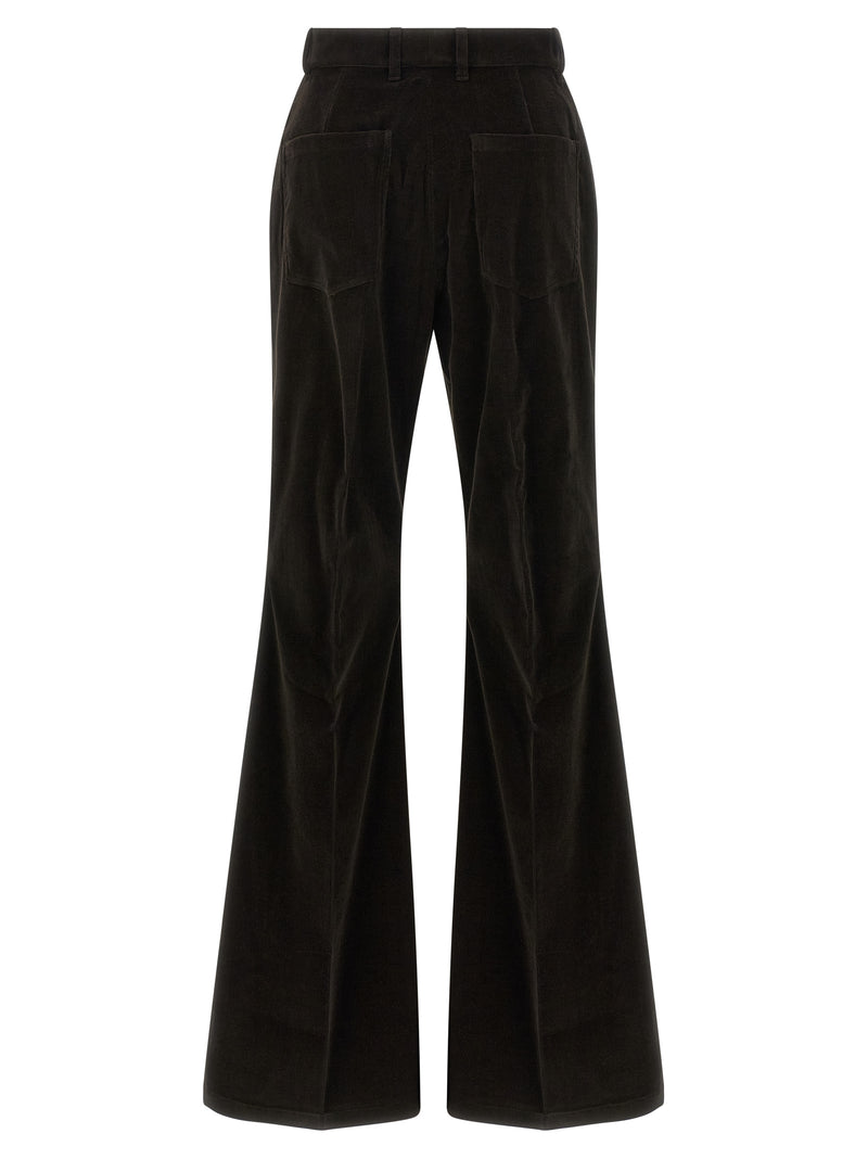 Ferragamo Brown Cotton Flared Pants for Women