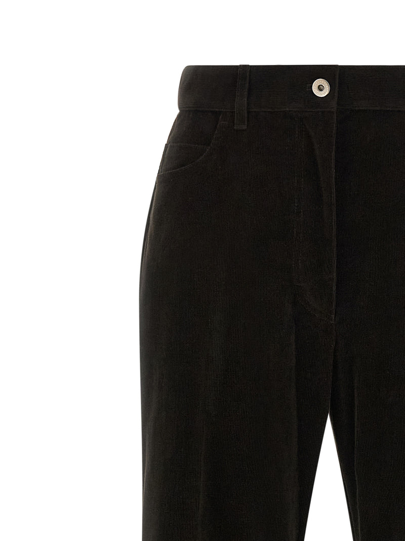 Ferragamo Brown Cotton Flared Pants for Women