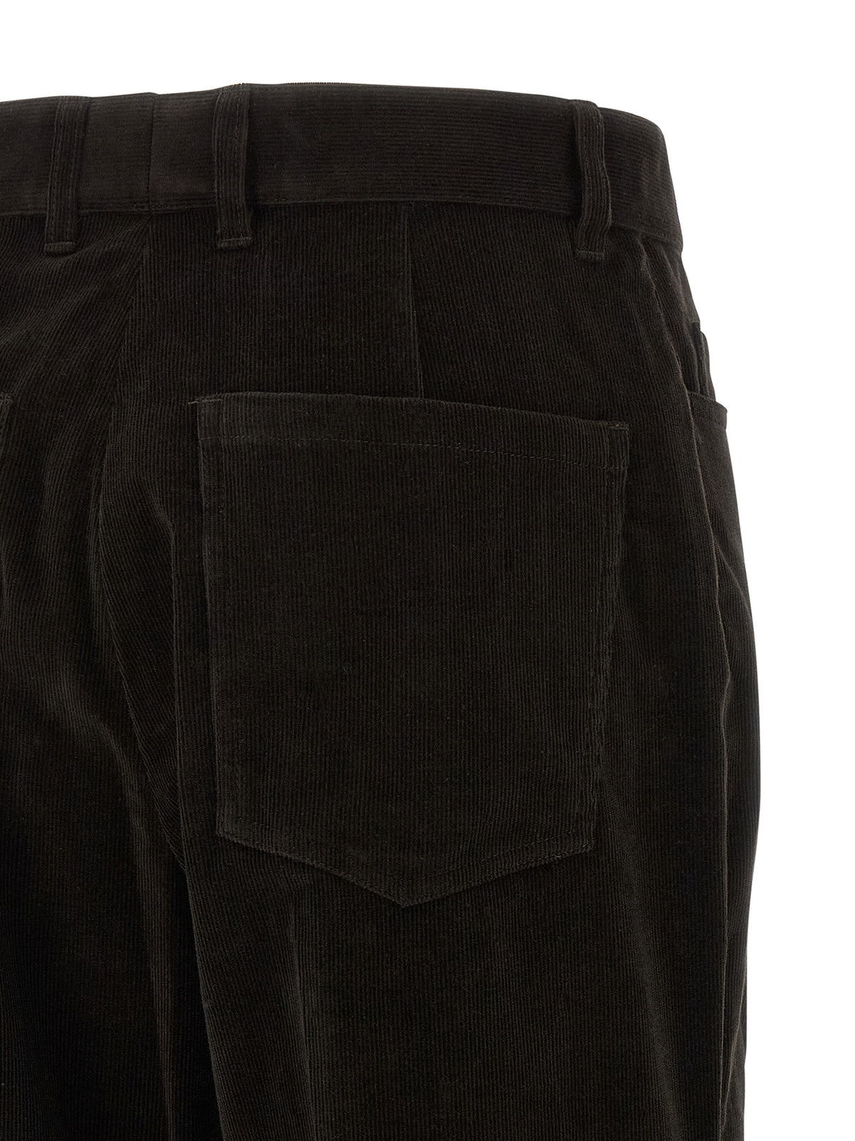 Ferragamo Brown Cotton Flared Pants