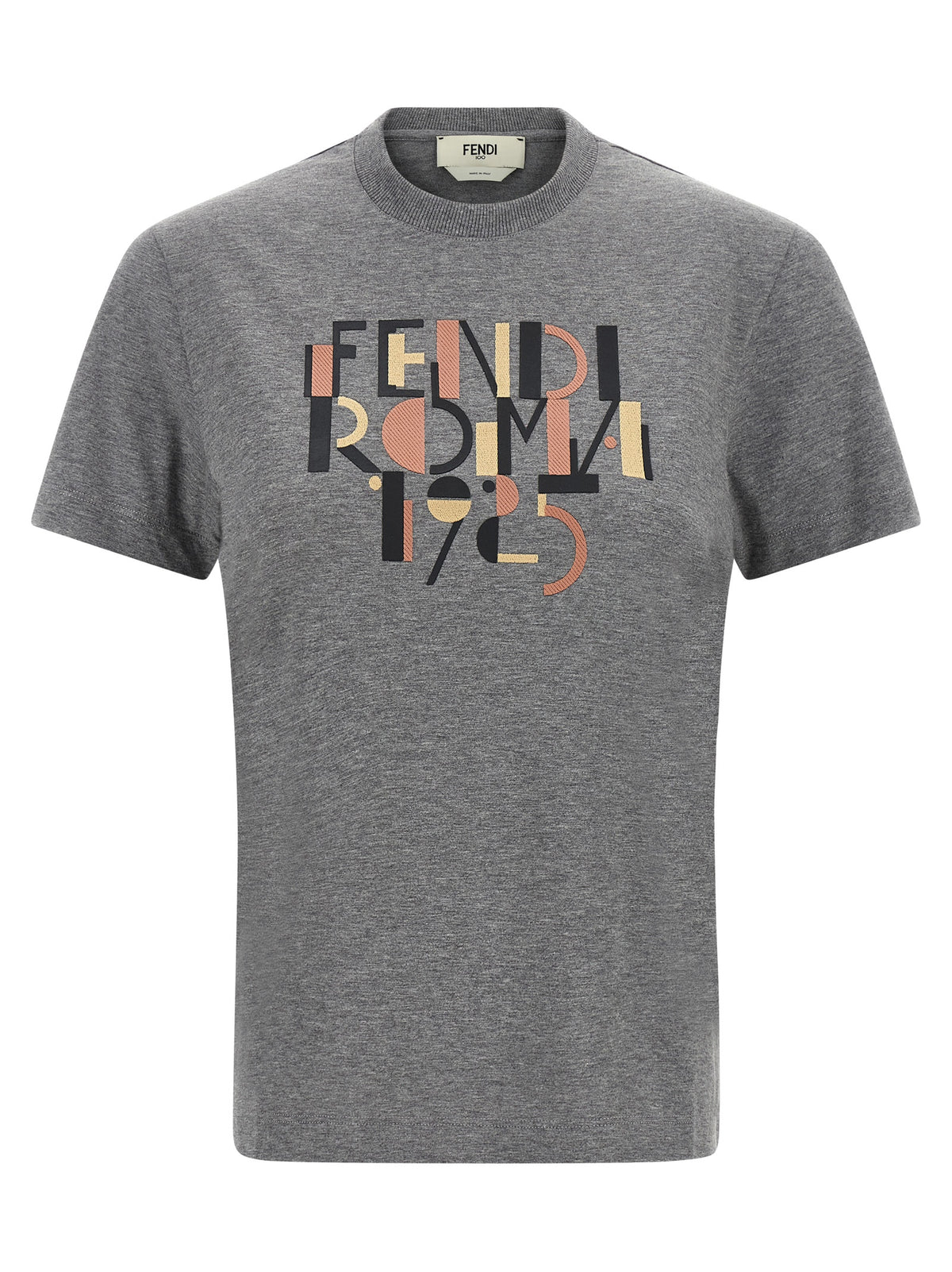 T-shirt en coton gris Fendi