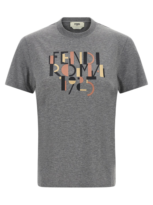 T-shirt en coton gris Fendi