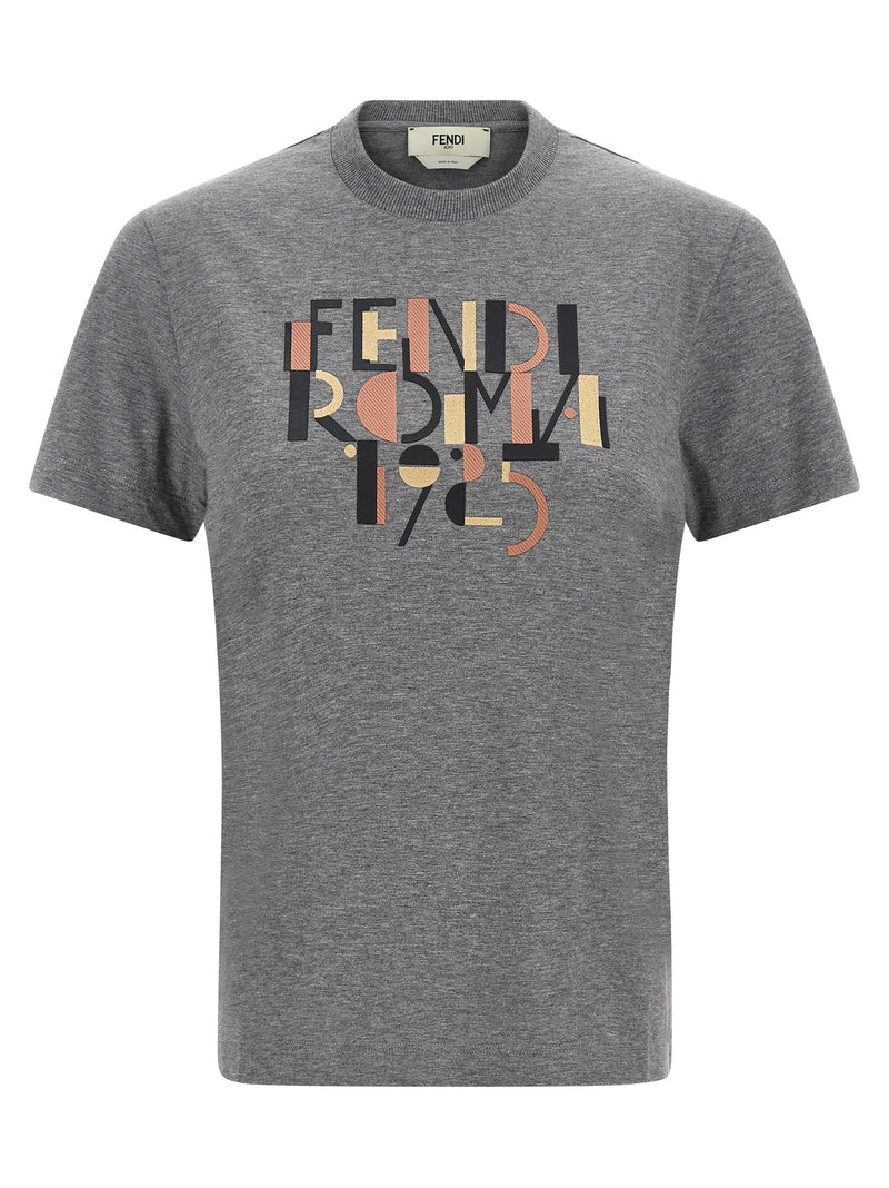 Fendi Gray Cotton T-Shirt